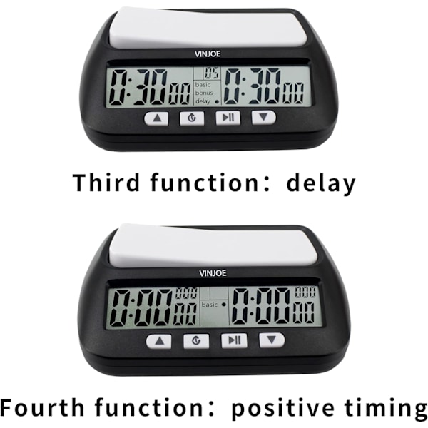 Digital Skak Timer (Med Batteri)