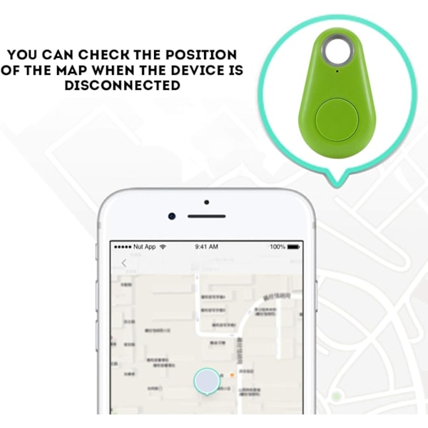 Anti-Lost Smart Finder Mini Bluetooth-paikannin Lompakko Laukku Avaimelle
