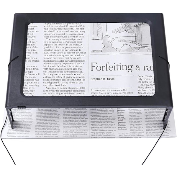 Håndfri forstørrelsesglass Stor fullside rektangulær 3X forstørrelse