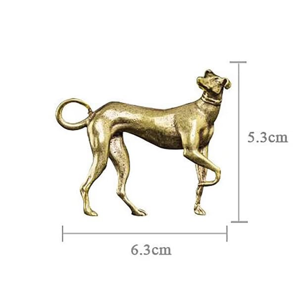 1 stk. Messing Jagthund Ornamenter Solid Ren Kobber Hundestatue Te
