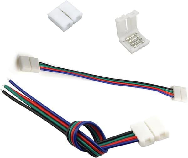 20 st LED-remsanskopplingar, 10 mm enkel vattentät och