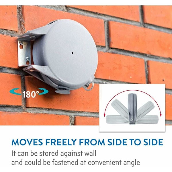 12 m Retractable Clothesline for Clothes, Very Robust and Resista