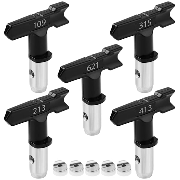 5 munstycken, 5 modeller, tillbehör till airless-färgsprutor