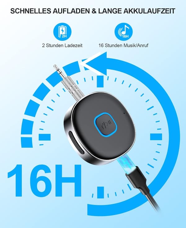 Auton Bluetooth AUX-sovitin, Langaton auton Bluetooth 5.0 -vastaanotin