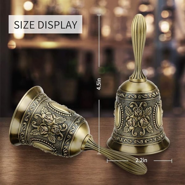 Zinc Alloy Classic Loud Call Bell Service Traditional Hand Call