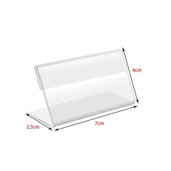 12 st Mini Skyltvisningskortställ Prislapp Transparent Kort