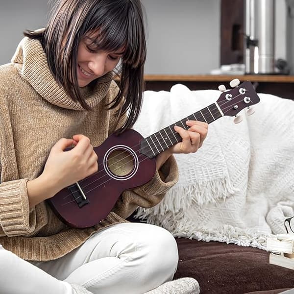 Stemmestemmer for ukulele, plast og metall, hvit