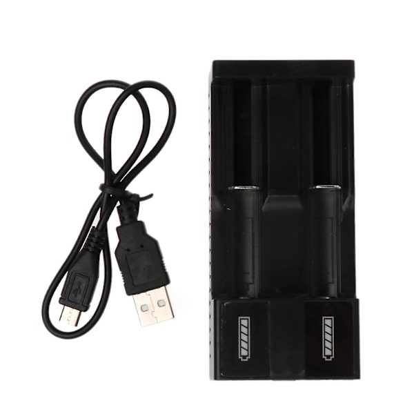 18650 2 Slots Oplader Usb Interface Uafhængig Li-ion Batteri Opladningsenhed