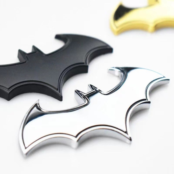 3-osainen 3D-metallilepakkoauton logotarrat Batman-merkki takana