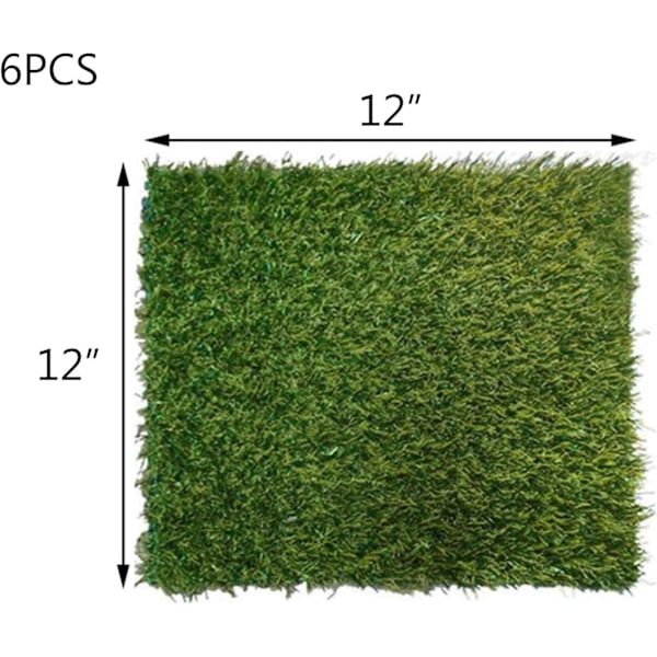 Hønse Redekasse Måtter, 6 Stk. Kunstgræs Tæppe Syntetisk Turf Måtte Redekasse Bunddække 30x30 cm