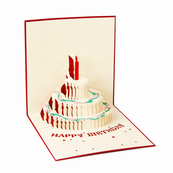 Syntymäpäiväkortti lahjaksi, 3D pop-up kortti, DIY