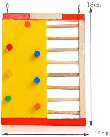 Färgglada Träklätterväggar och Stegar för Hamster