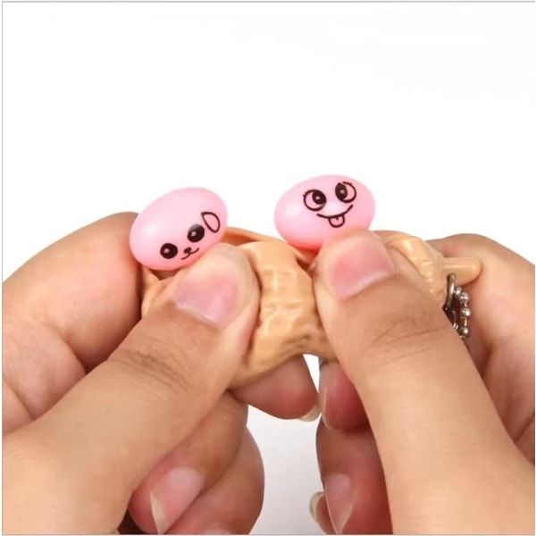 6-pack Squeeze Leks Edamame Bönor Berlocker - Nyckelring -
