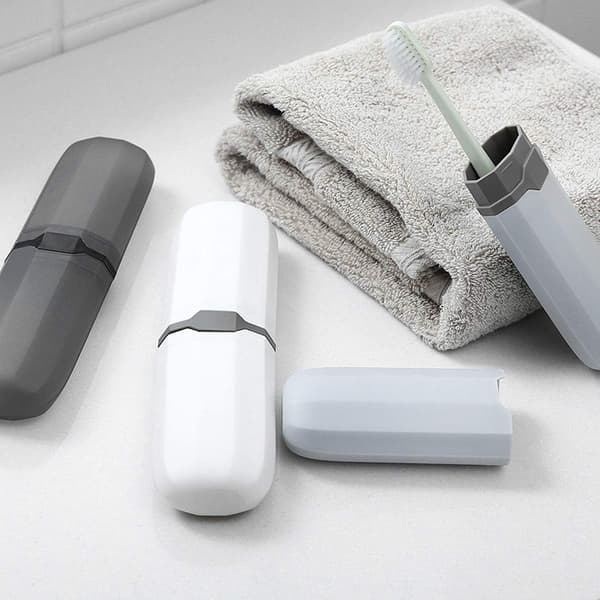 2 Styk (Blå Sort) Rejse Tandbørstebokse Støvsikre Plastik