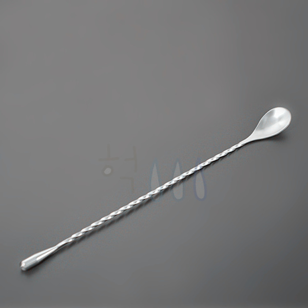 4 sølv 31 cm cocktailblandingsskjeer, drikkeomrørere, lange