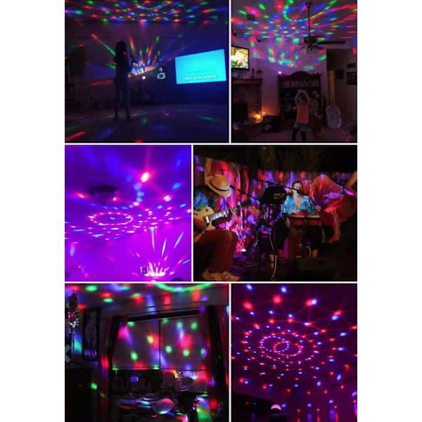Syv-farget LED-lampe for scene, bounce og fest, DJ-bar