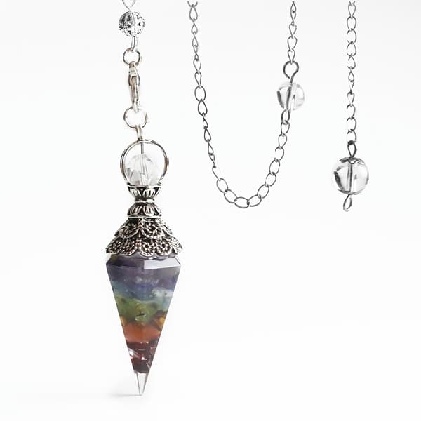 1 stk. 7 Chakra Pendul Healing Krystal Ædelsten Pendul