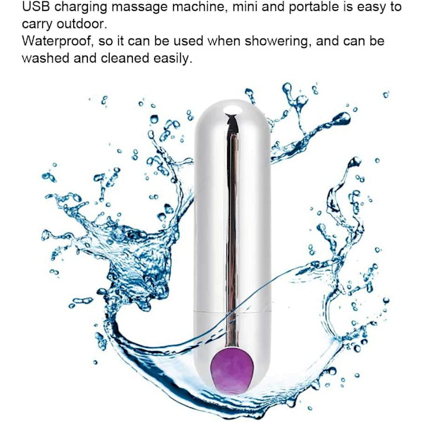 Genopladelig Personlig Massager, Bærbar USB Bullet Vibrator