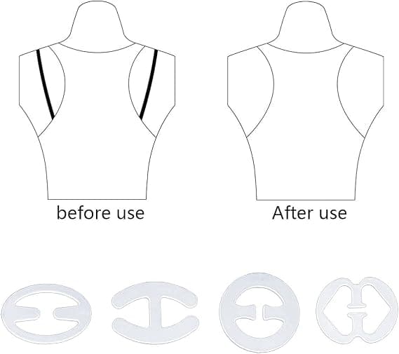 16 stk. Sklisikre BH-stroppklips, Plast Jersey BH-klips BH