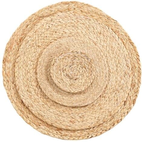 Beige Jute Pladeunderlag 36x36 cm