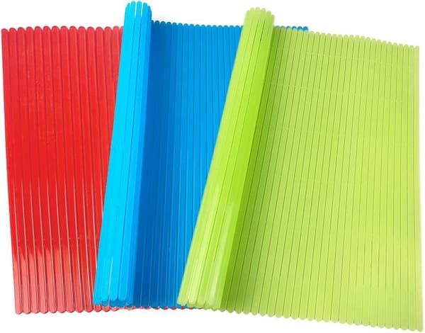 3-pack Sushi-rulle set i plast, rött, blått
