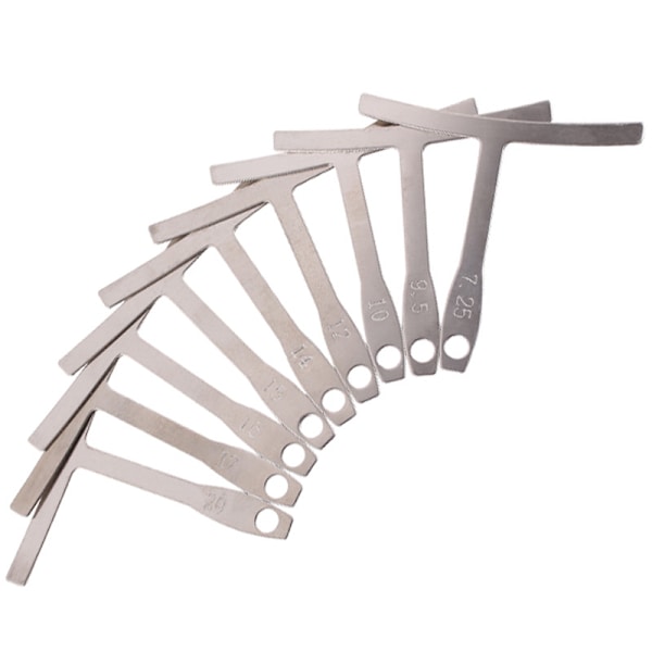 9 Stykker Gitar Radius Måler for Akustisk Gitar Elektrisk Gitar