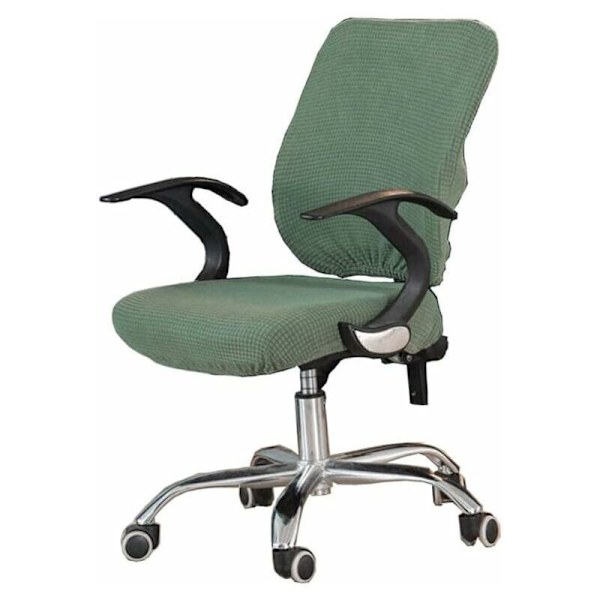 Stretch-stolsöverdrag för kontorsstol, snurrstol, stolsöverdrag (grön 38-48 cm × 38-48 cm)