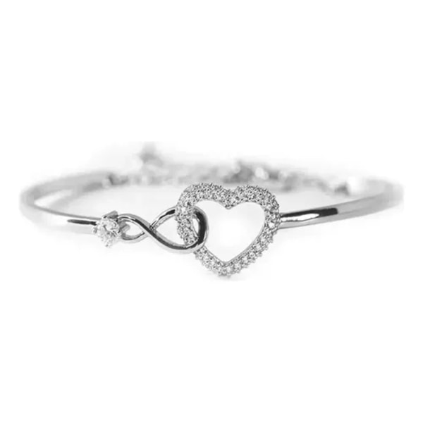 Damarmband, Oändligt Hjärta Armband Till Min Dotter, Silver