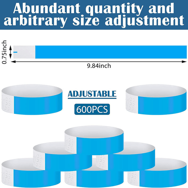 600 stk. Papir Armbånd, Vandafvisende ID Armbånd Event Armbånd