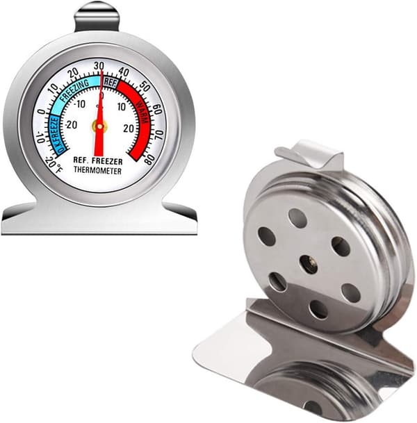 6 stk. Store Dial Rustfrit Stål Temperatur Køleskabstermometer