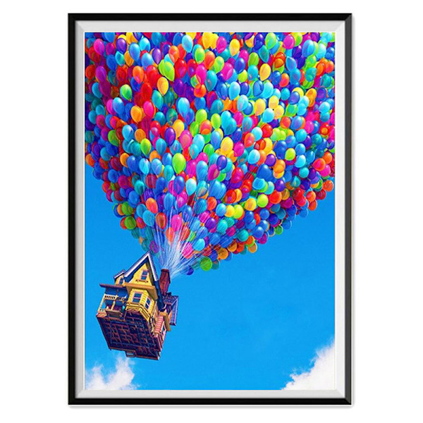 1 Förpackning (Ballonghus, 30X40cm) 5D Diamantmålningssatser,