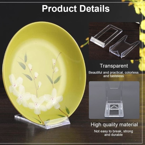 10 st Klar Justerbar Displayställ Platta Displayställ Plast