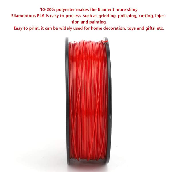 1 stk 3D-printer Filament PLA Rød Trykkmateriale