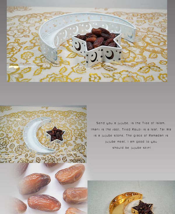 Ramadanin ja Eidin tarjoilualusta - Kuu ja tähti - Rustic-koristelu