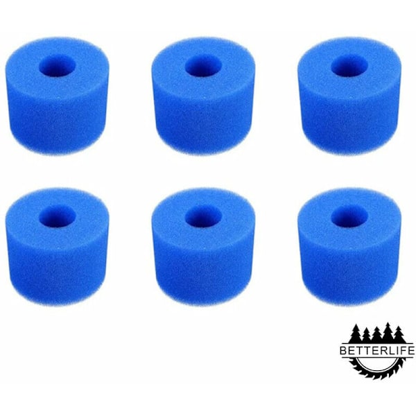 6 stk filtersvamp type S1, skumfilterpatron, skum for S