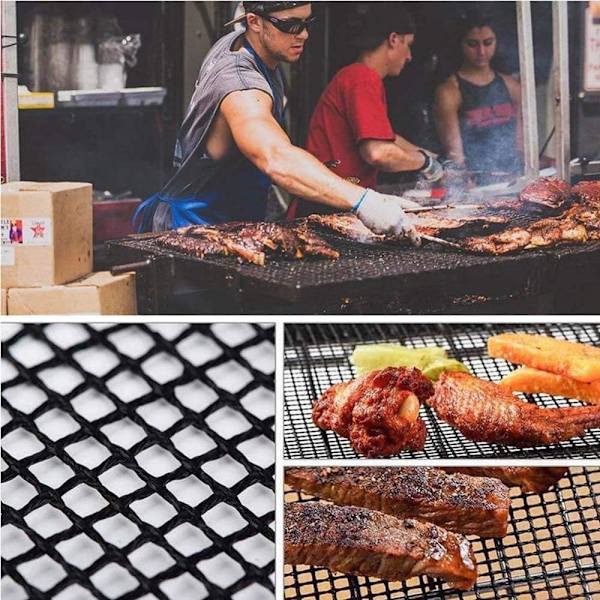 6 stycken grillmattor för grillning, återanvändbara, non-stick