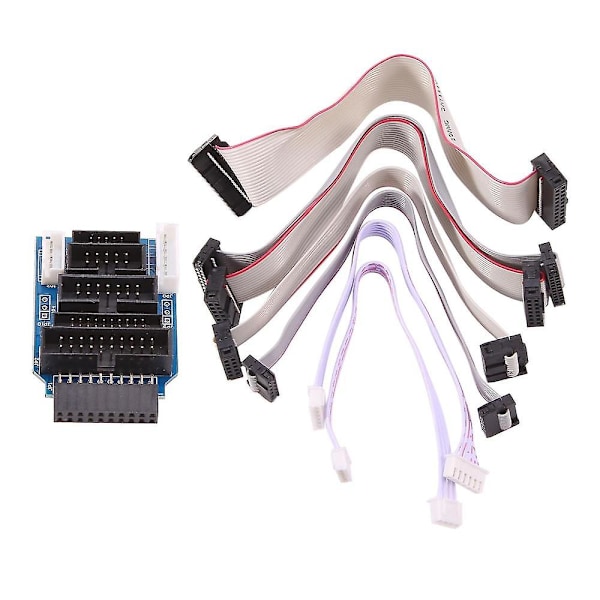Emulator V8 Jtag Adapter Converter för med 7 st 4 stift 6 stift 10pi