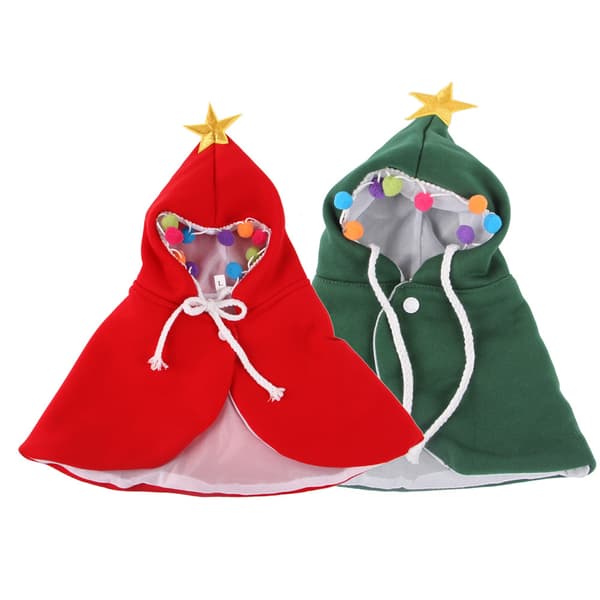 Julekostume til kæledyr, hvalpekappe til jul, til katte og små hunde