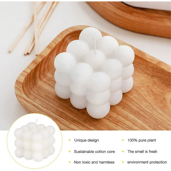 Bubbel Ljus Doftljus, Set med 2 Dekorativa Bubbel
