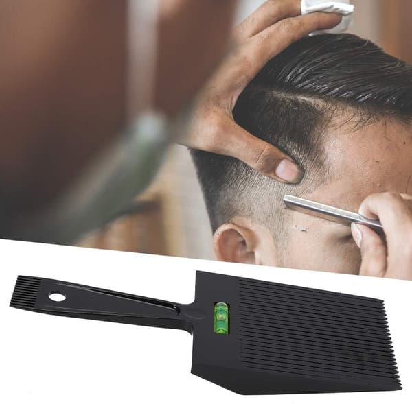 1 sort vandret kam, flad top styrekam til hårklipning,
