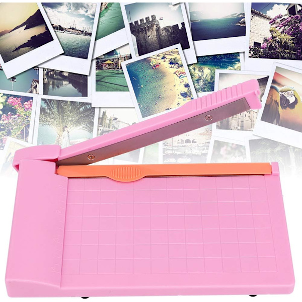 1 stykke (Rosa) Papirtrimmer A5 Guillotin Papirkutter Klipp