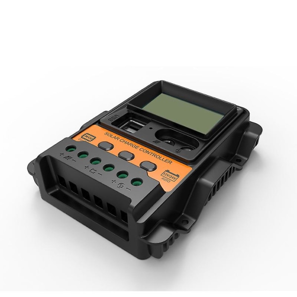 10A solcellelader 12v24v solpanel batterilader regulator auto 2 Usb Lcd-skærm