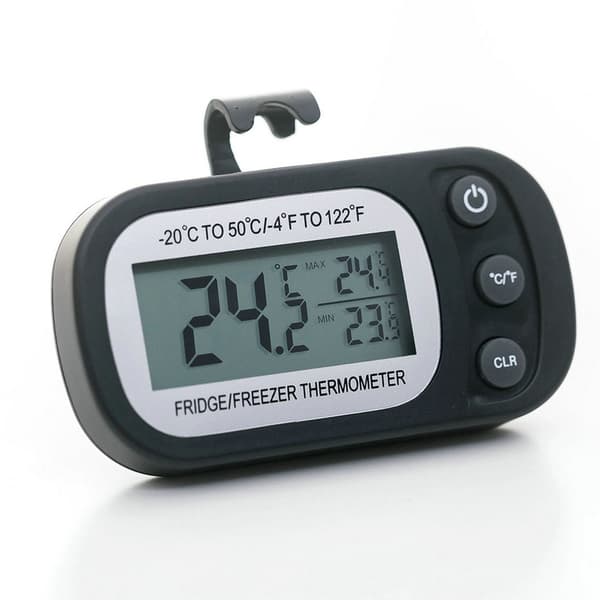 Digital Køleskabs-Termometer, Vandfast Fryser-Termometer med