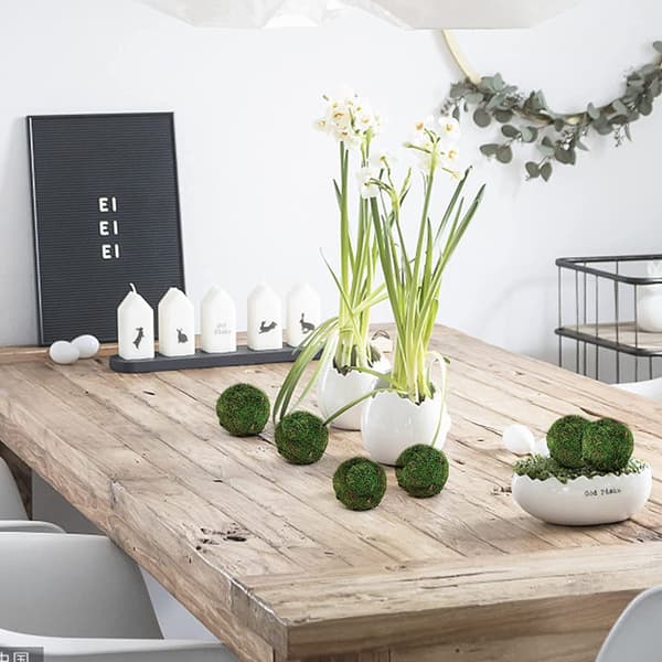6 stycken mossbollar, mossbollar, trädgårdsmossa blomkrukor