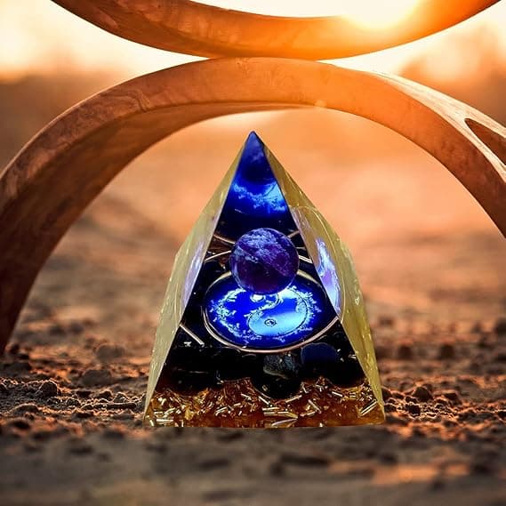 1 stk (6 cm) Krystallpyramide Krystallchakra Meditasjon Ametyst