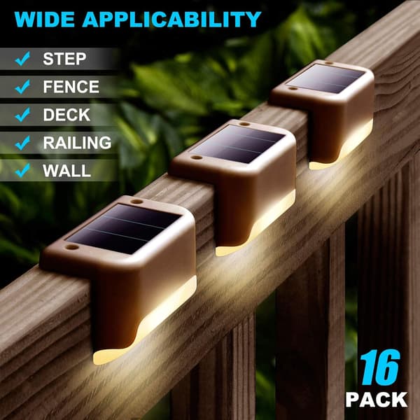 PacSolar Solardäcklampor, 12-pack Sollampor för Patio,