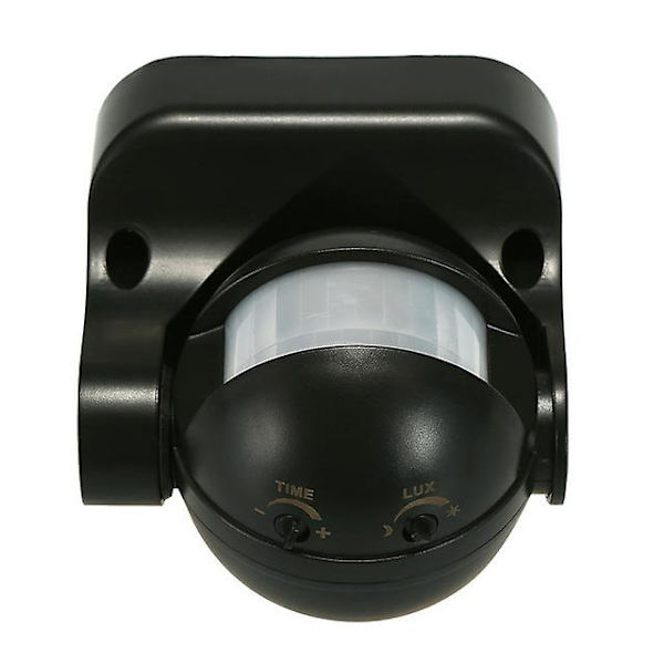 Stor infraröd rörelsesensor 220V-240V 180 graders vinkel Svart