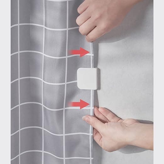 4-pack Duschdraperi-klämmor Duschdraperi-hållare Självhäftande
