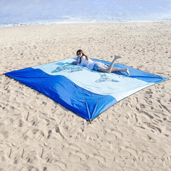 Sandfri strandfilt - 240*140cm - Strandhandduk - Vattentät -