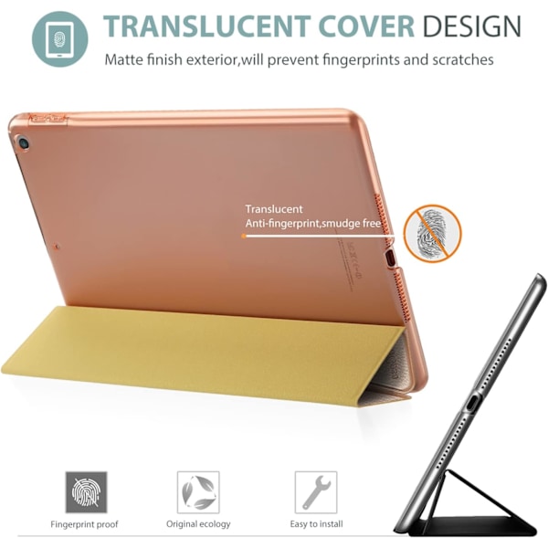 Smart Case för iPad 9,7 tum iPad 6:e/5:e generationen 2018 2017 (Modell: A1893 A1954 A1822 A1823), Ultra Smalt Lätt